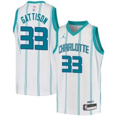 Charlotte Hornets #33 Kenny Gattison Jersey -White