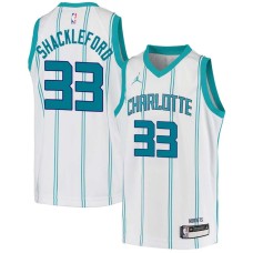 Charlotte Hornets #33 Charles Shackleford Jersey -White