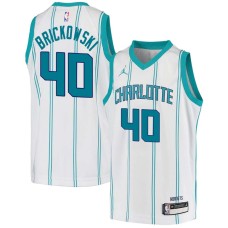 Charlotte Hornets #40 Frank Brickowski Jersey -White