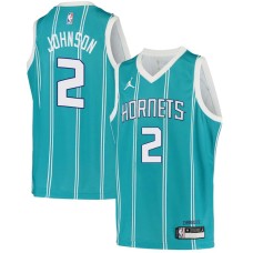 Charlotte Hornets #2 Larry Johnson Jersey -Teal