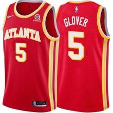 Atlanta Hawks #5 Dion Glover Jersey -Torch Red