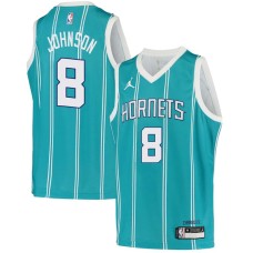 Charlotte Hornets #8 Eddie Johnson Jersey -Teal