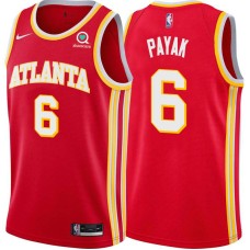 Atlanta Hawks #6 Johnny Payak Jersey -Torch Red