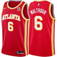 Atlanta Hawks #6 Isaac Walthour Jersey -Torch Red