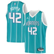 Charlotte Hornets #42 Dave Hoppen Jersey -Teal