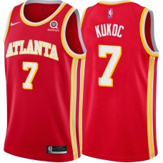 Atlanta Hawks #7 Toni Kukoc Jersey -Torch Red