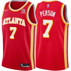 Atlanta Hawks #7 Wesley Person Jersey -Torch Red