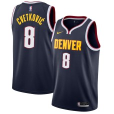 Denver Nuggets #8 Rastko Cvetkovic Jersey -Navy