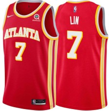 Atlanta Hawks #7 Jeremy Lin Jersey -Torch Red