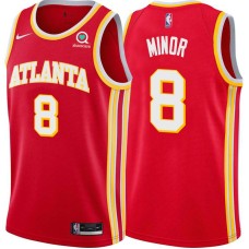 Atlanta Hawks #8 Dave Minor Jersey -Torch Red