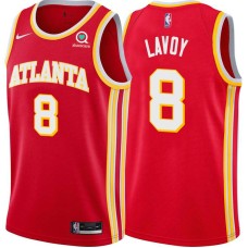 Atlanta Hawks #8 Bob Lavoy Jersey -Torch Red