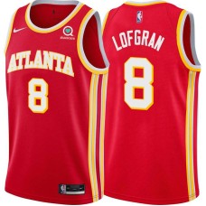 Atlanta Hawks #8 Don Lofgran Jersey -Torch Red