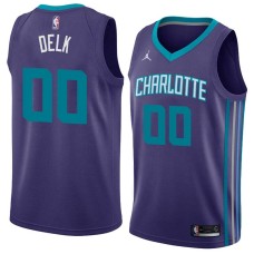 Charlotte Hornets #00 Tony Delk Jersey -Purple