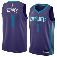 Charlotte Hornets #1 Muggsy Bogues Jersey -Purple