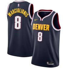 Denver Nuggets #8 Sarunas Marciulionis Jersey -Navy