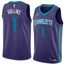 Charlotte Hornets #1 Ryan Hollins Jersey -Purple