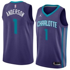 Charlotte Hornets #1 Derek Anderson Jersey -Purple