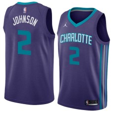 Charlotte Hornets #2 Larry Johnson Jersey -Purple