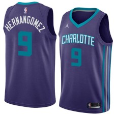 Charlotte Hornets #9 Willy Hernangomez Jersey -Purple