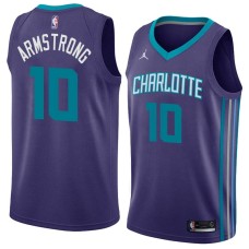 Charlotte Hornets #10 BJ Armstrong Jersey -Purple