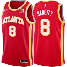 Atlanta Hawks #8 Luke Babbitt Jersey -Torch Red