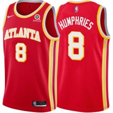 Atlanta Hawks #8 Isaac Humphries Jersey -Torch Red