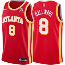 Atlanta Hawks #8 Danilo Gallinari Jersey -Torch Red