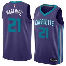 Charlotte Hornets #21 Jamaal Magloire Jersey -Purple