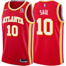 Atlanta Hawks #10 Pep Saul Jersey -Torch Red