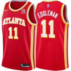 Atlanta Hawks #11 Dike Eddleman Jersey -Torch Red