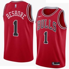 Chicago Bulls #1 Del Beshore Jersey -Red