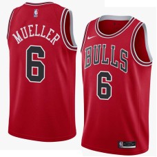 Chicago Bulls #6 Erwin Mueller Jersey -Red