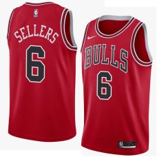 Chicago Bulls #6 Brad Sellers Jersey -Red