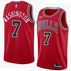 Chicago Bulls #7 Jim Washington Jersey -Red