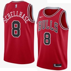 Chicago Bulls #8 Dave Schellhase Jersey -Red