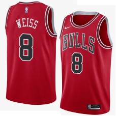 Chicago Bulls #8 Bob Weiss Jersey -Red