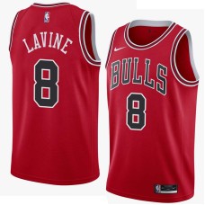 Chicago Bulls #8 Zach LaVine Jersey -Red