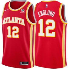 Atlanta Hawks #12 Gene Englund Jersey -Torch Red