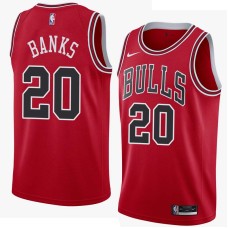 Chicago Bulls #20 Gene Banks Jersey -Red