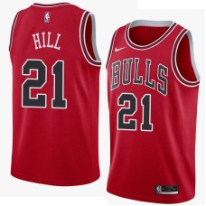 Chicago Bulls #21 Malcolm Hill Jersey -Red