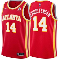 Atlanta Hawks #14 Cal Christensen Jersey -Torch Red