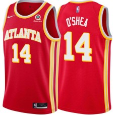 Atlanta Hawks #14 Kevin O'Shea Jersey -Torch Red