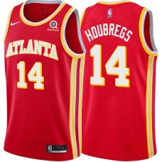 Atlanta Hawks #14 Bob Houbregs Jersey -Torch Red