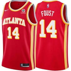 Atlanta Hawks #14 Larry Foust Jersey -Torch Red