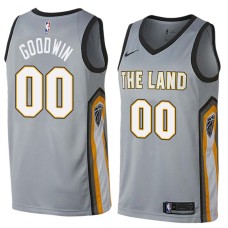 Cleveland Cavaliers #00 Brandon Goodwin Jersey -Gray THE LAND 2017-2018 City Editon