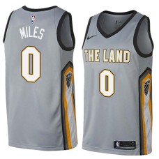 Cleveland Cavaliers #0 CJ Miles Jersey -Gray THE LAND 2017-2018 City Editon