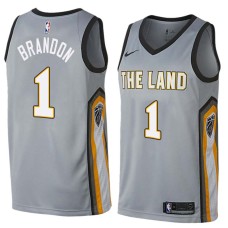 Cleveland Cavaliers #1 Terrell Brandon Jersey -Gray THE LAND 2017-2018 City Editon