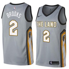 Cleveland Cavaliers #2 Scott Brooks Jersey -Gray THE LAND 2017-2018 City Editon