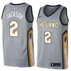 Cleveland Cavaliers #2 Jim Jackson Jersey -Gray THE LAND 2017-2018 City Editon