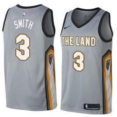 Cleveland Cavaliers #3 Elmore Smith Jersey -Gray THE LAND 2017-2018 City Editon